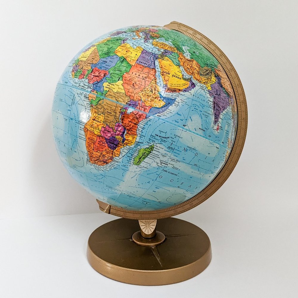 Vintage Replogle Globe 12" World Nation Series